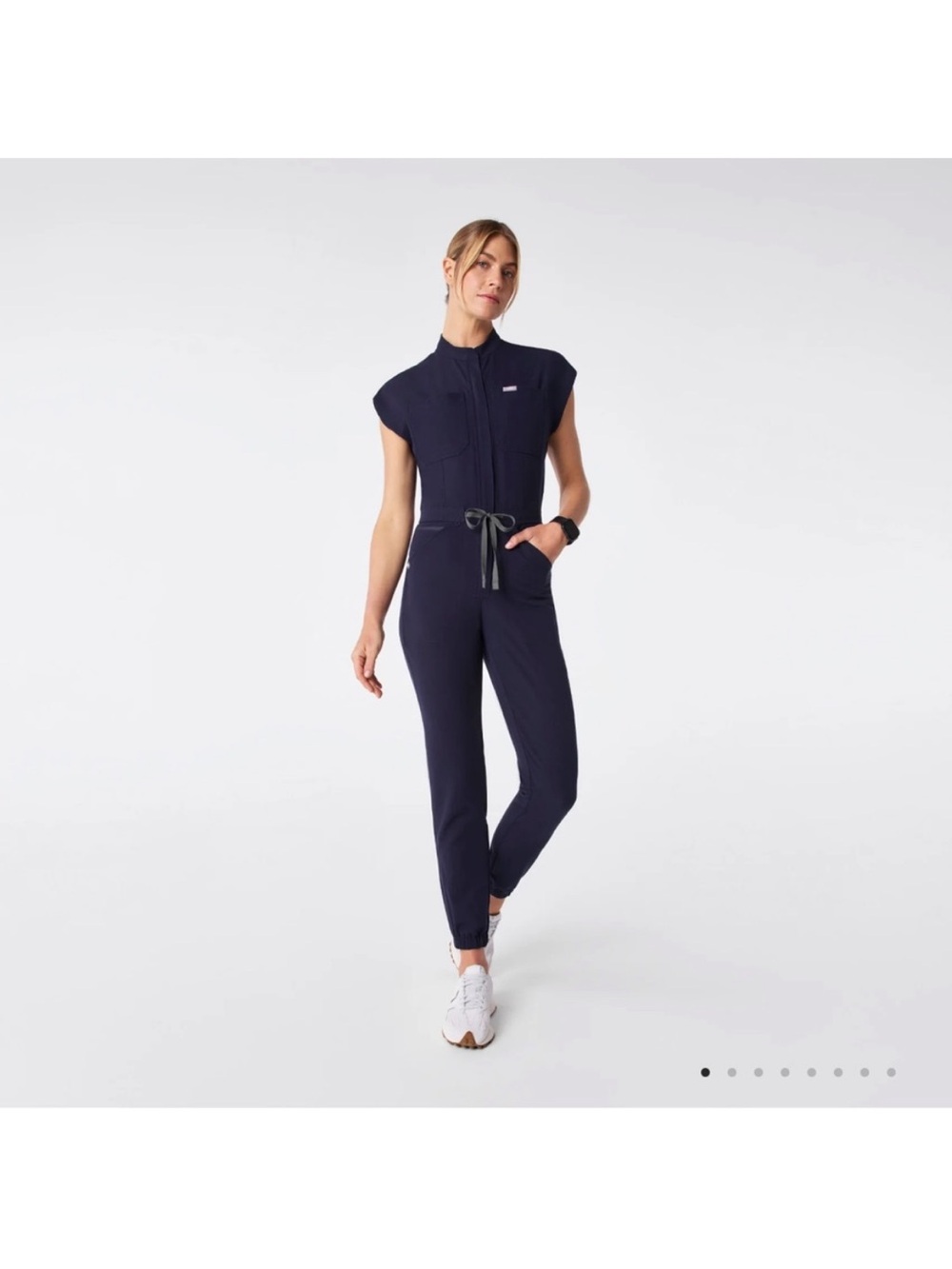 FIGS Women's Rafaela Scrub Jumpsuit Joggers Navy Blue Size Small